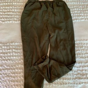 Olive Cuffed Joggers